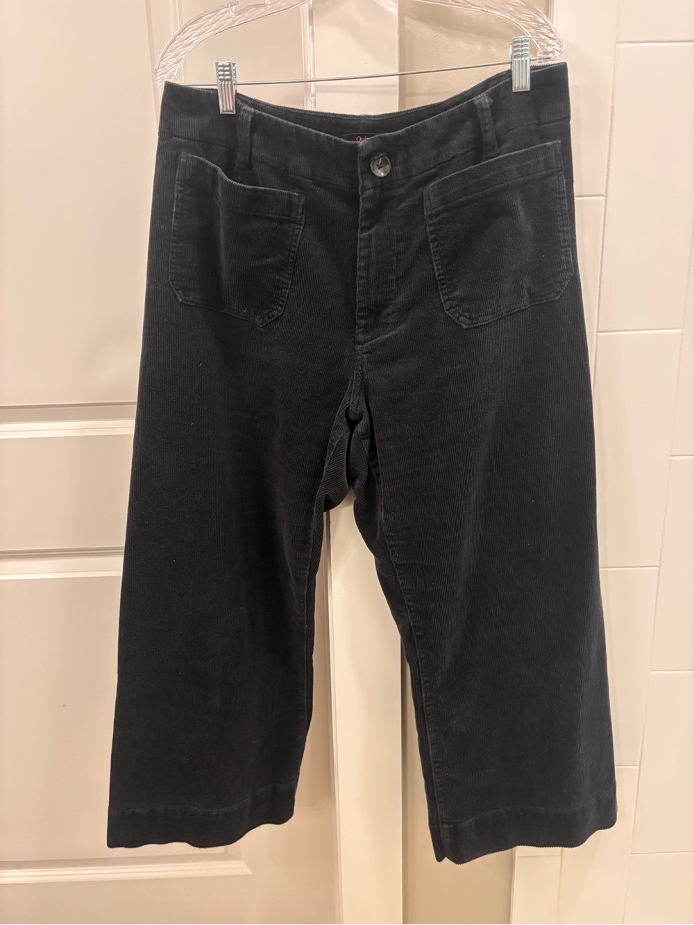 Quince Black Corduroy Straight-Leg Pants